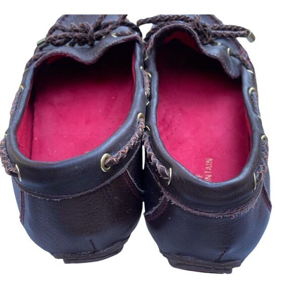 White Mountain Supple Leather Moccasin Flats Size 9 Brown - Picture 4 of 8
